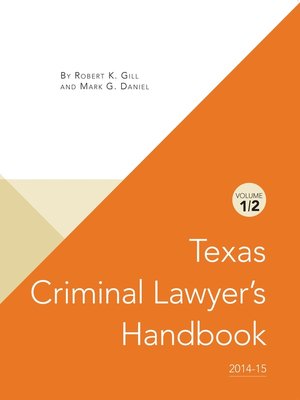 cover image of Texas Criminal Lawyer's Handbook